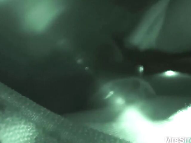 Mrs Siren - Wife dildo pleasure in the dark shot in night vision