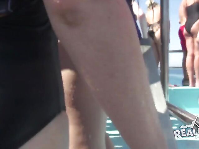 Spring Break boat party with lots of wild bikini girls