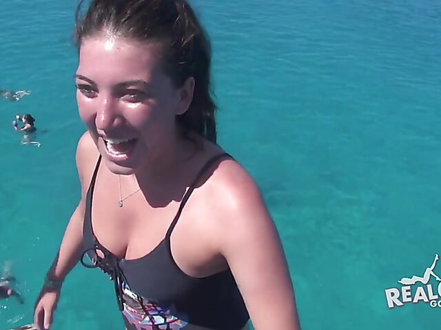 Spring Break boat party with lots of wild bikini girls