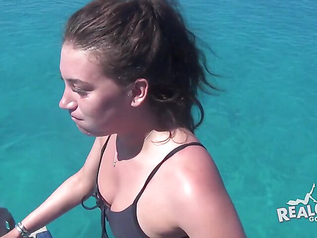 Spring Break boat party with lots of wild bikini girls