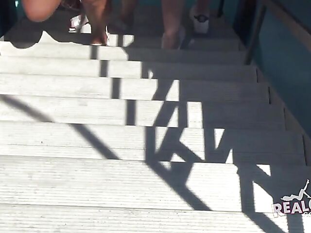 Spring Break boat party with lots of wild bikini girls