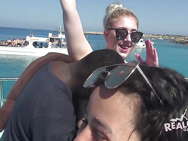 Spring Break boat party with lots of wild bikini girls