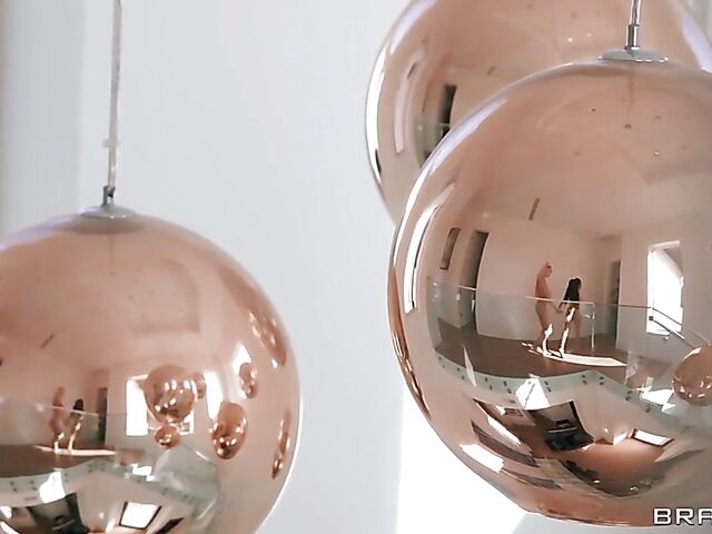 Kendra Sunderland and Madison Ivy threesome with a double ended dildo and a cock