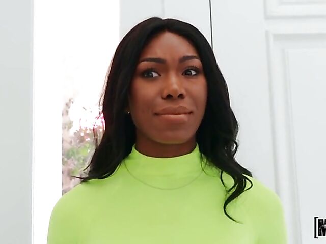 FFM ebony babes POV with Nadia Jay and Lala Ivey sharing a white prick