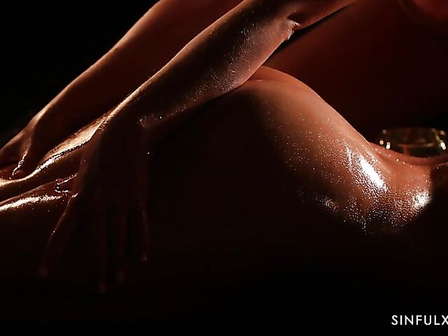 Lesbian erotic video with oiled up Lexi Dona and Victoria Pure