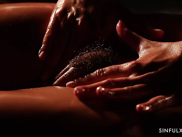 Lesbian erotic video with oiled up Lexi Dona and Victoria Pure