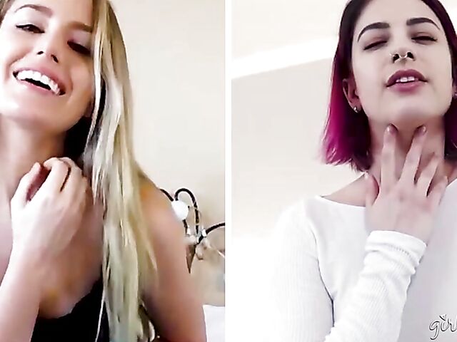 Scarlett Sage and Kristen Scott have a good time fingering together