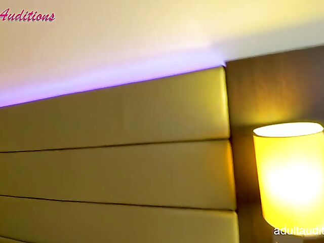 Teen Leyla and her double blowjob audition with two lucky nerds