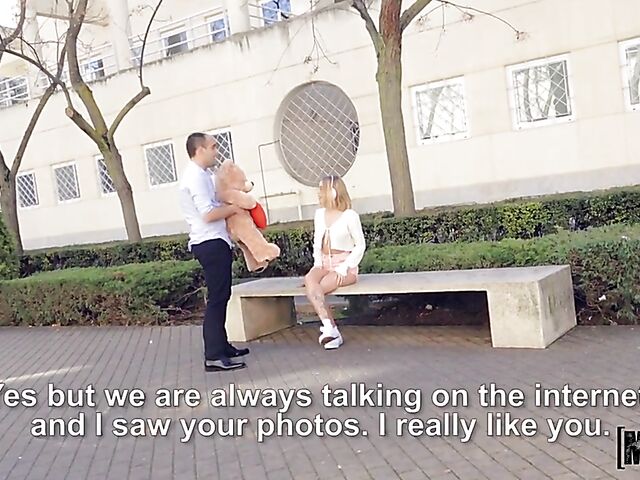 Public pickup fuck with braless Spanish chick Lya Missy