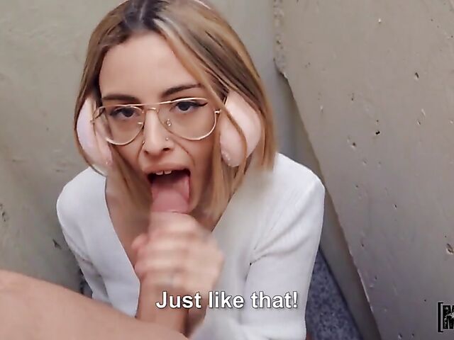 Public pickup fuck with braless Spanish chick Lya Missy