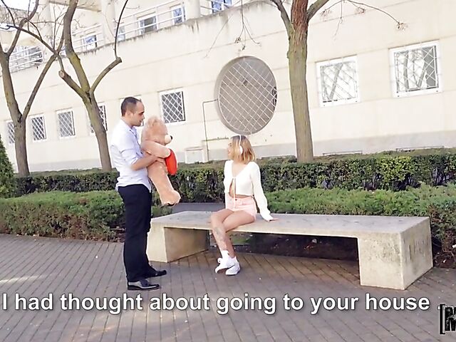 Public pickup fuck with braless Spanish chick Lya Missy