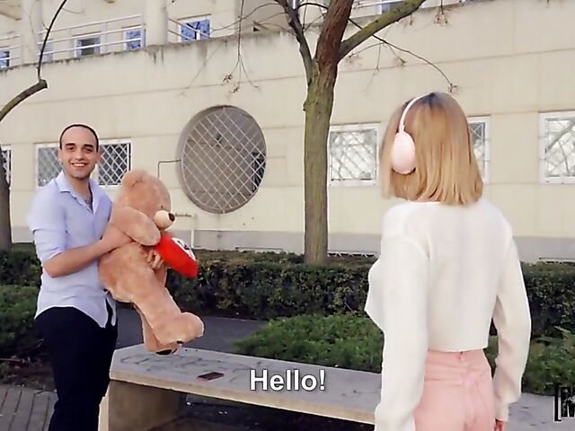 Public pickup fuck with braless Spanish chick Lya Missy