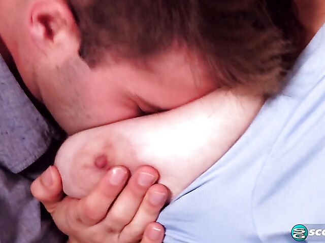 Huge tits fuck with hairy natural brunette Jenni Noble