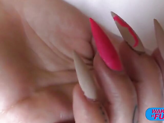 Bald head girl Enigma Silky gets double penetrated in Wake Up And Fuck