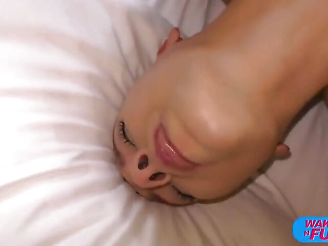 Bald head girl Enigma Silky gets double penetrated in Wake Up And Fuck