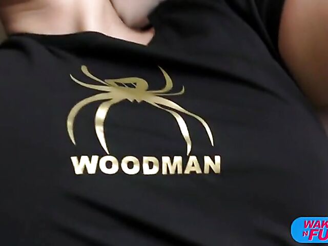 Bald head girl Enigma Silky gets double penetrated in Wake Up And Fuck