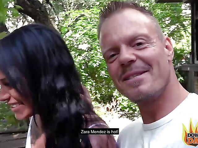 German outdoor public fucking with big breasted slut Zara Mendez