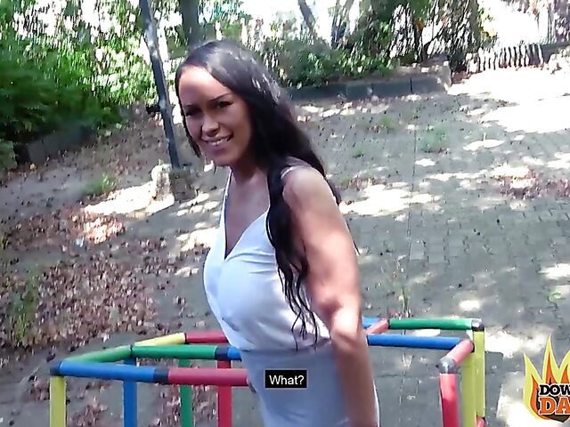 German outdoor public fucking with big breasted slut Zara Mendez