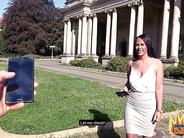 German outdoor public fucking with big breasted slut Zara Mendez