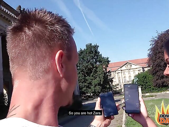 German outdoor public fucking with big breasted slut Zara Mendez