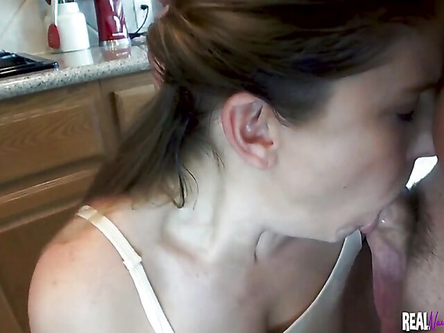 Horny wife Kloe Joy gets banged in the kitchen