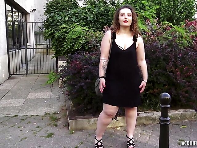 French threesome with Camille and two guys fucking her butt and pussy