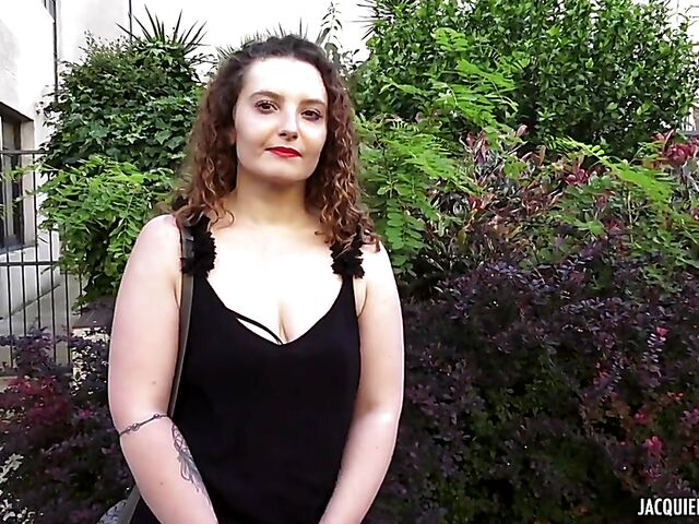 French threesome with Camille and two guys fucking her butt and pussy