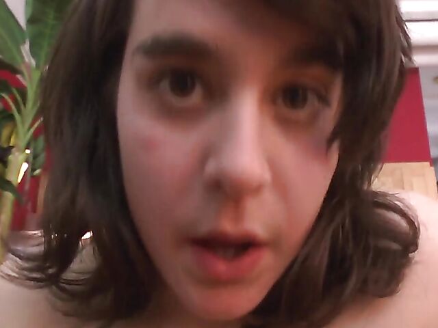 POV hairy fuck with brunette next door Amalia