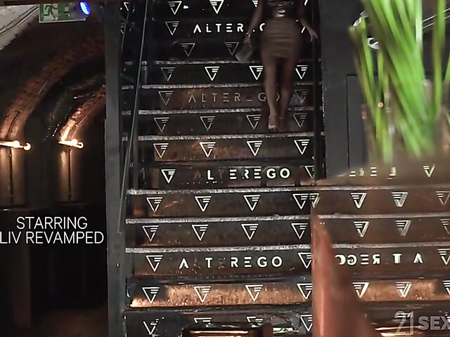 Liv Revamped - Foot fetish anal and cum on feet at the bar