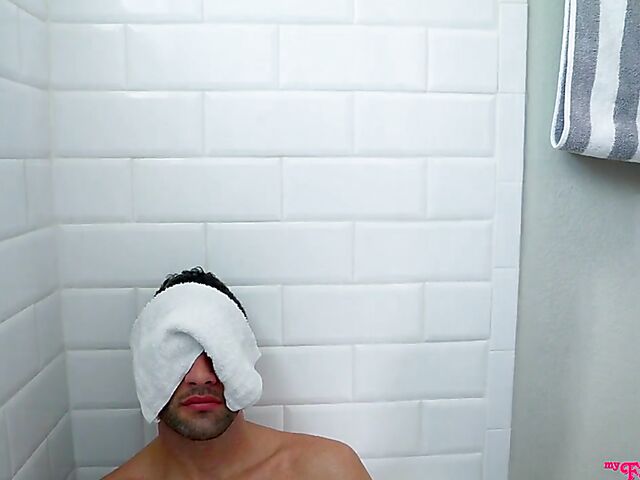 Skinny teen daughter with glasses Kyler Quinn takes care of her stepdaddy