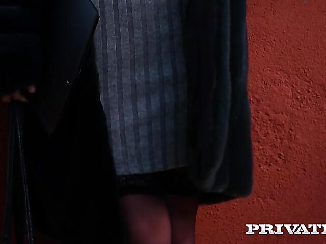 Interracial office sex with gorgeous secretary Lana Roy