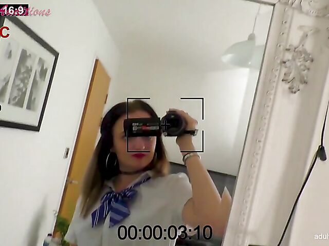 British POV girl Paige gets nailed in her first adult video