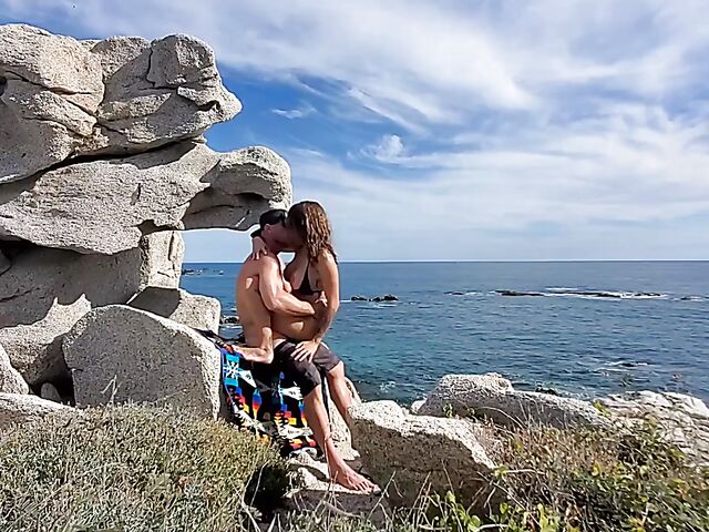Kissa Sins and Johnny Sins beach sex on vacation