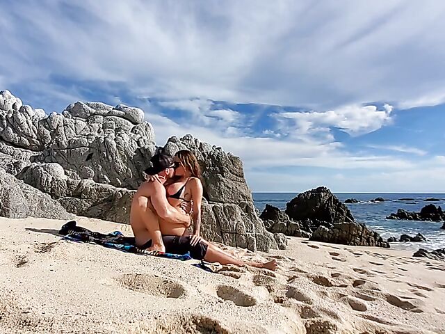 Kissa Sins and Johnny Sins beach sex on vacation