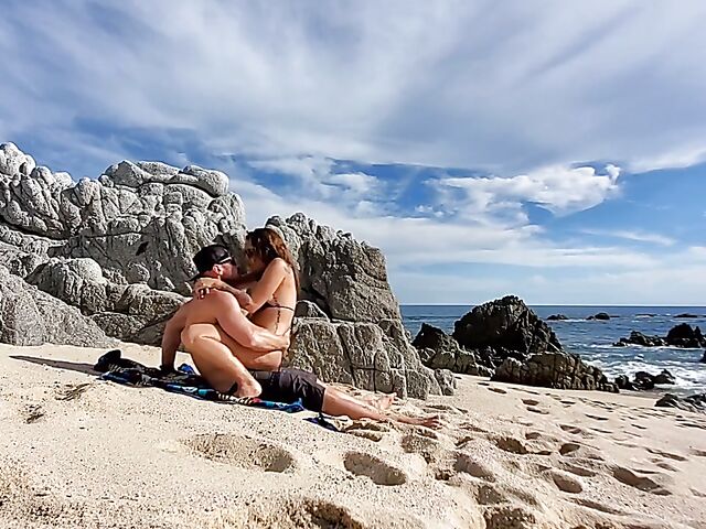 Kissa Sins and Johnny Sins beach sex on vacation