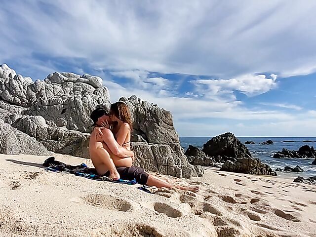 Kissa Sins and Johnny Sins beach sex on vacation