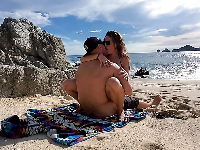 Kissa Sins and Johnny Sins beach sex on vacation