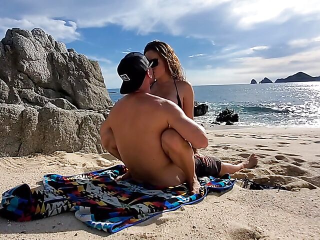 Kissa Sins and Johnny Sins beach sex on vacation