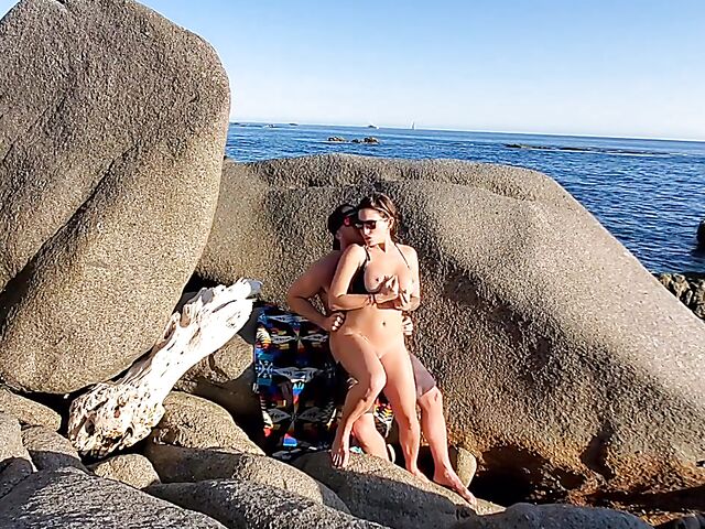 Kissa Sins and Johnny Sins beach sex on vacation