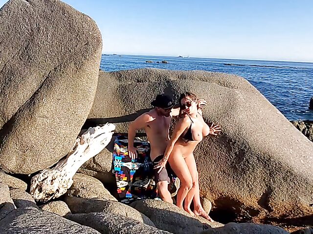 Kissa Sins and Johnny Sins beach sex on vacation