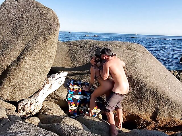 Kissa Sins and Johnny Sins beach sex on vacation