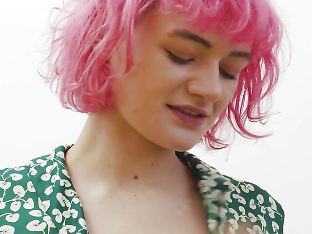 Hairy masturbation with pink-haired Australian girl Dodi