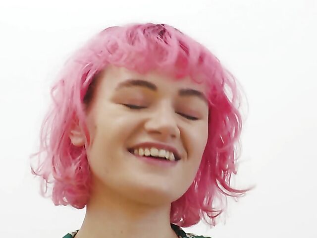 Hairy masturbation with pink-haired Australian girl Dodi