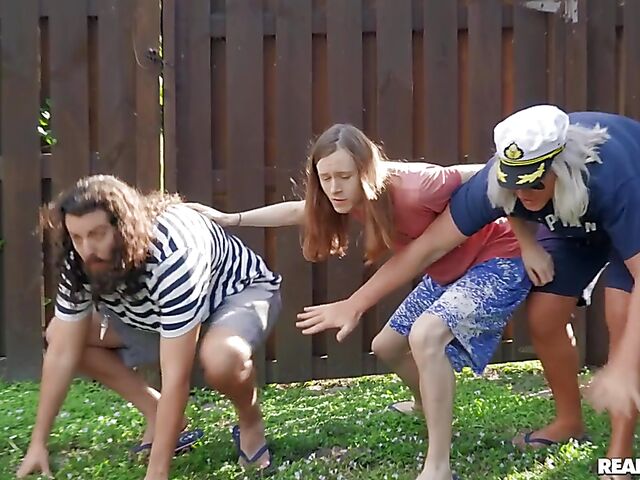 Alex Blake - Teen interracial shoot with Ricky Johnson spied by perverts