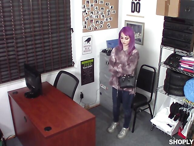 Tattooed alt girl Val Steele is a shoplifter who takes a cock to save her ass