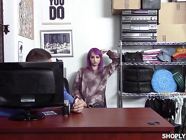 Tattooed alt girl Val Steele is a shoplifter who takes a cock to save her ass