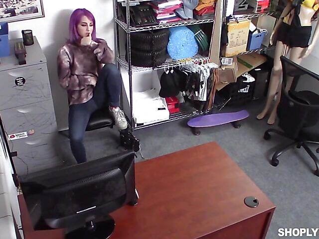 Tattooed alt girl Val Steele is a shoplifter who takes a cock to save her ass