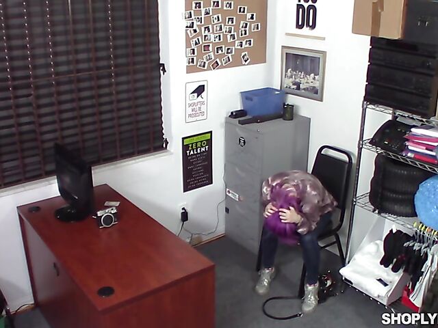 Tattooed alt girl Val Steele is a shoplifter who takes a cock to save her ass