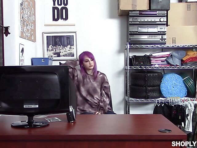 Tattooed alt girl Val Steele is a shoplifter who takes a cock to save her ass