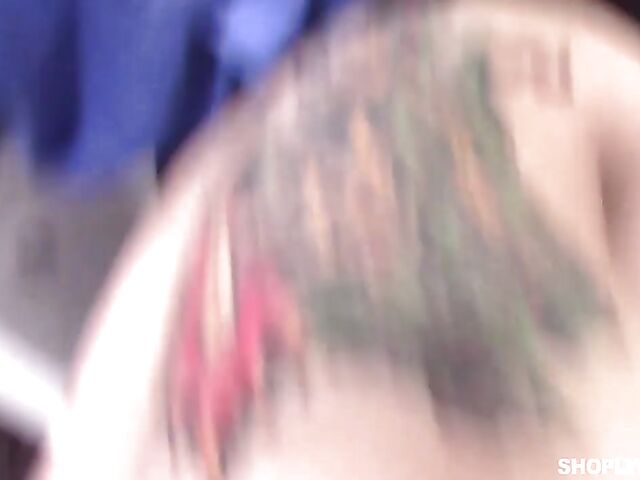 Tattooed alt girl Val Steele is a shoplifter who takes a cock to save her ass